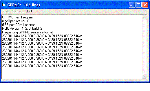 MarshallSoft GPS Component for C/C++ Screenshot
